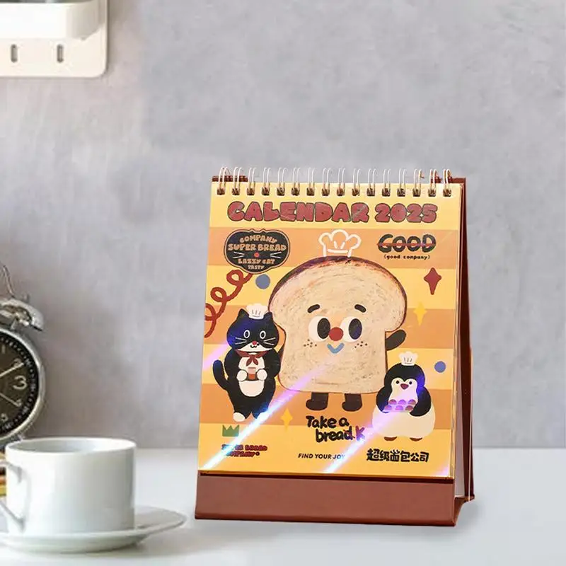 Cartoon Desk Calendar 2025 Desktop Calendar 2024-2025 Tear-Away Table Calendar 2024-2025 Monthly Thick Paper Planner 5.5x7.2inch