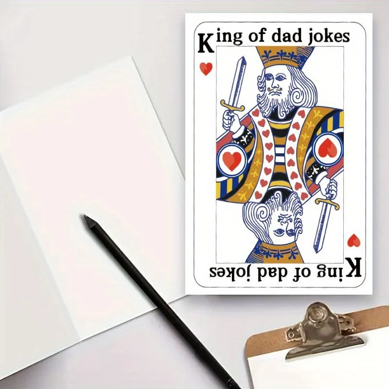 1 Poker Ace Father's Day Card, Dad's King of Jokes, Creative Father's Day Card