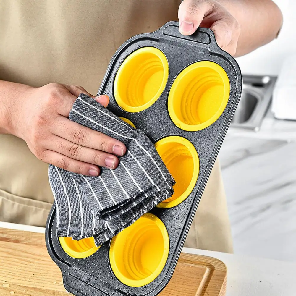 Non-stick Cupcake Trays Nonstick Silicone Muffin Pan with Metal Frame for Baking Egg Bites Cupcakes Easy for Oven for Oven