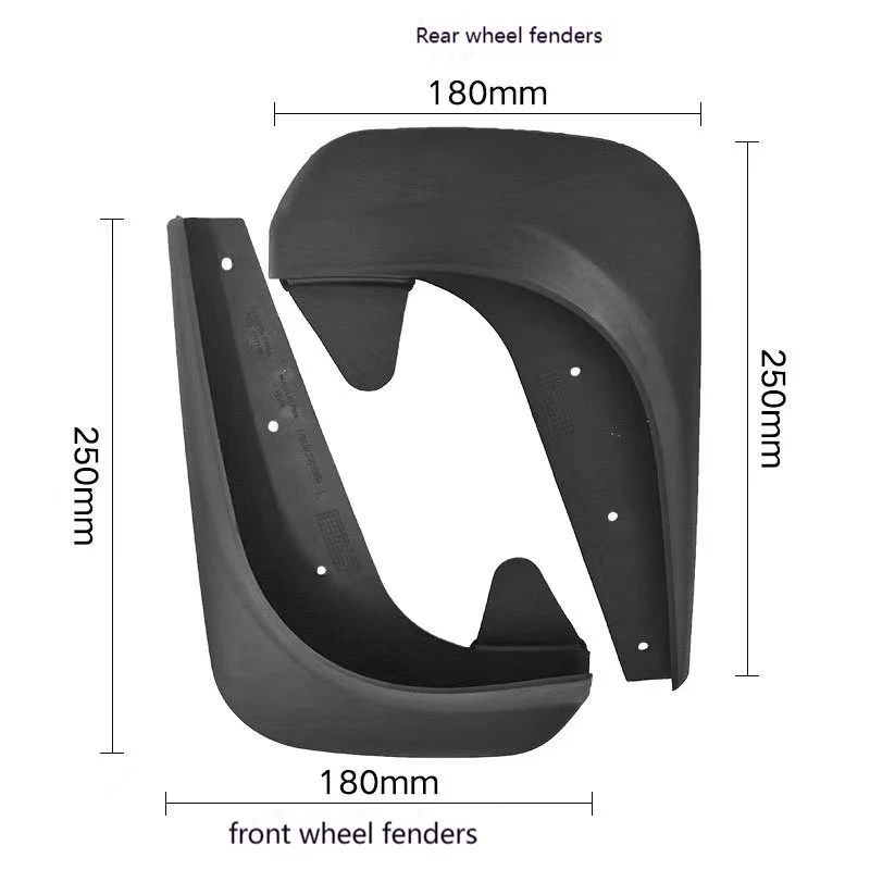 4pcs Splash Guards Mud Flaps Car Mudguards Fender Cover Flares W/Hardware Universal Front Rear Accessori