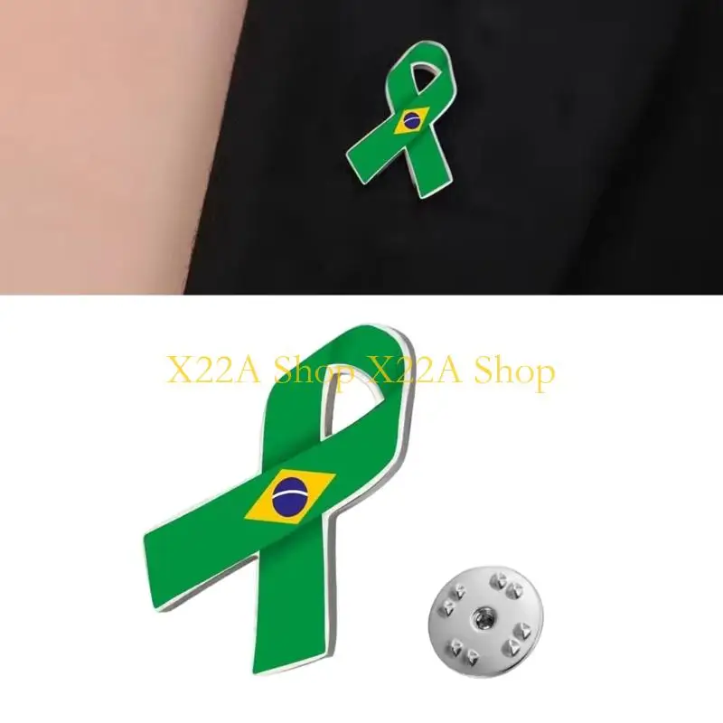 Unique Versatile Geometric Enamel Brooch Lapel Pin With Interchangeable Ribbons For Gifts And Collections