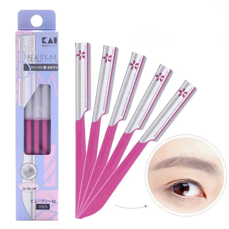 5 stücke Augenbraue Epilierer Sets für Frauen Make-Up Schönheit Augenbrauen Haar Entfernung Styling Werkzeug Stahl Klinge Gesichts Sourcil Razor Trimmer