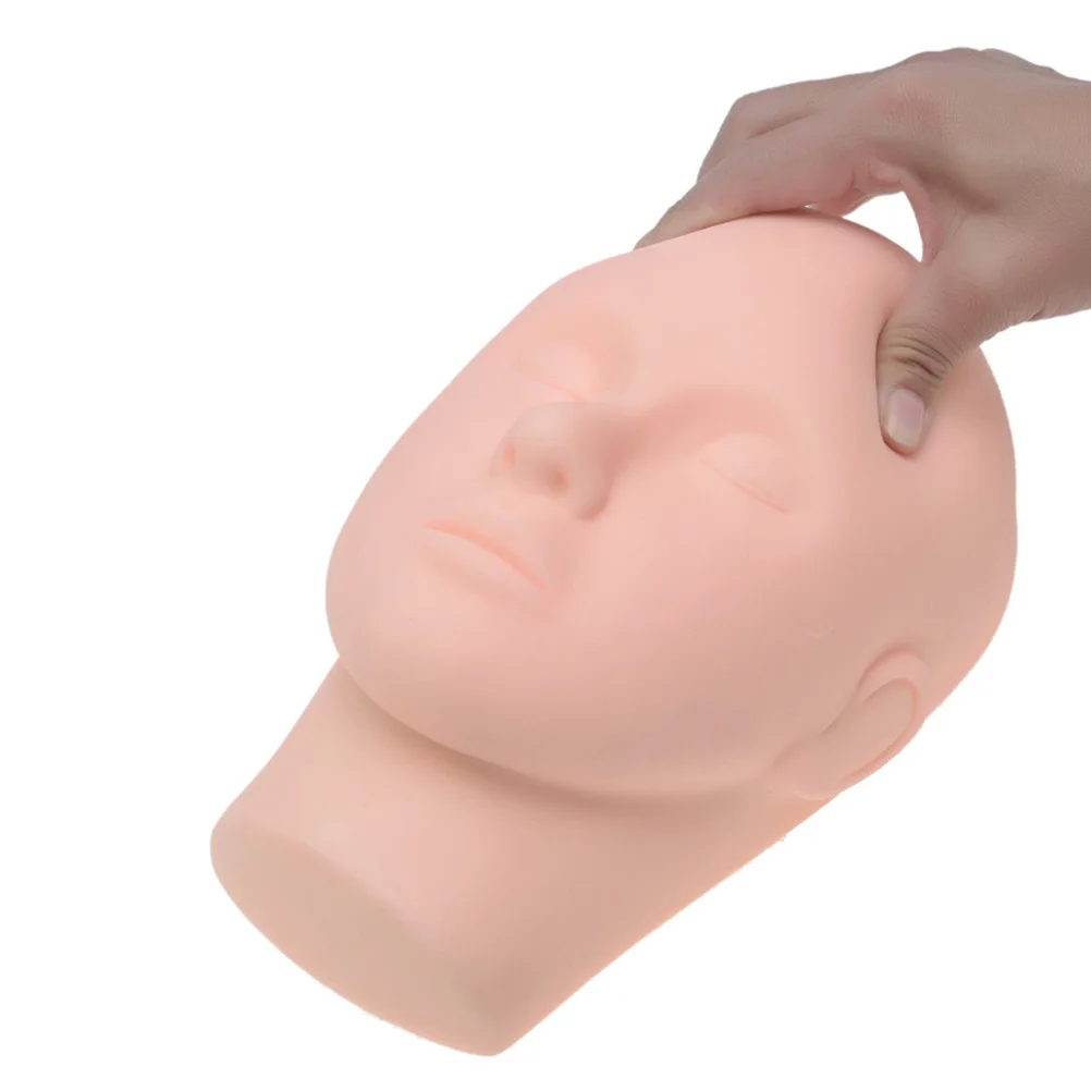 Silikon-Mannequin-Kopf, weibliches Gesicht, große Basis, einfacheres Bewegen von Wimpern, Pfropfen, Training, Übungskopf, Display-Mannequin