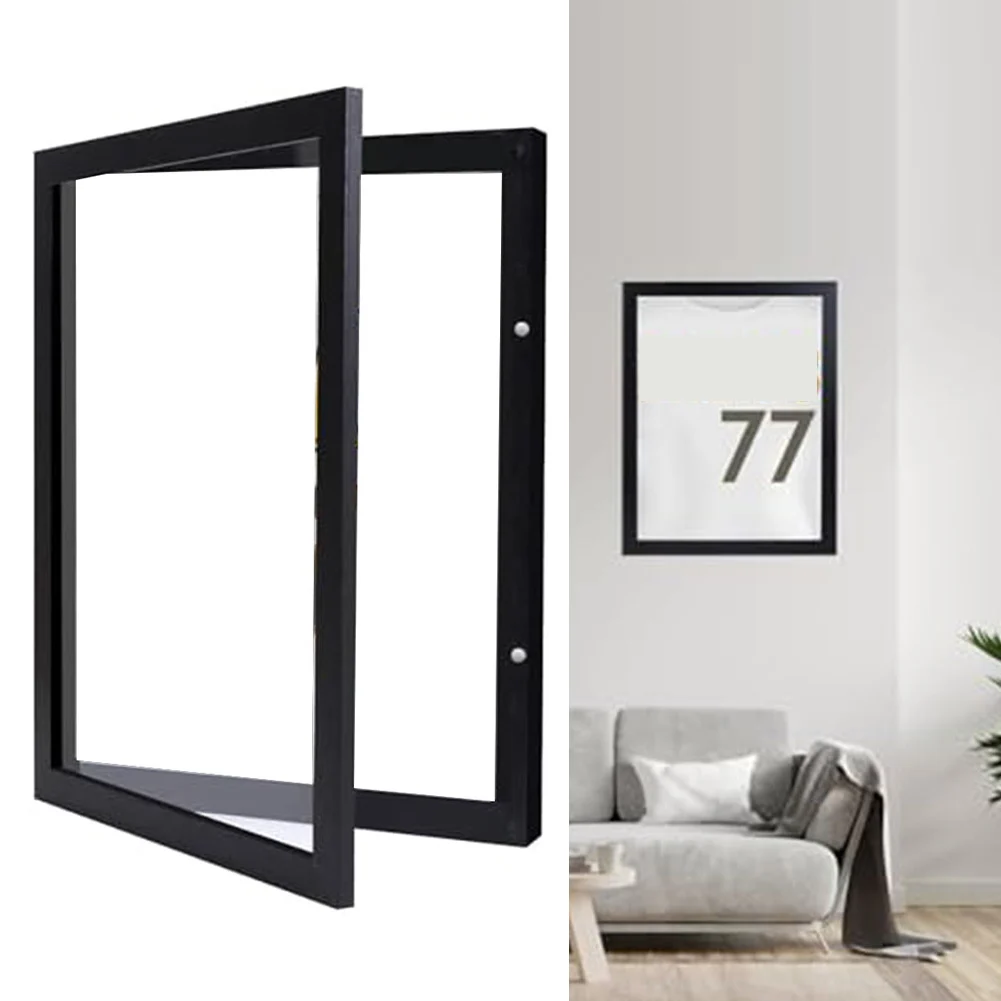Multipurpose 13x13 Display Frame for TShirts Jerseys and Documents with UV Protective Acrylic and Sturdy Engineered Wood