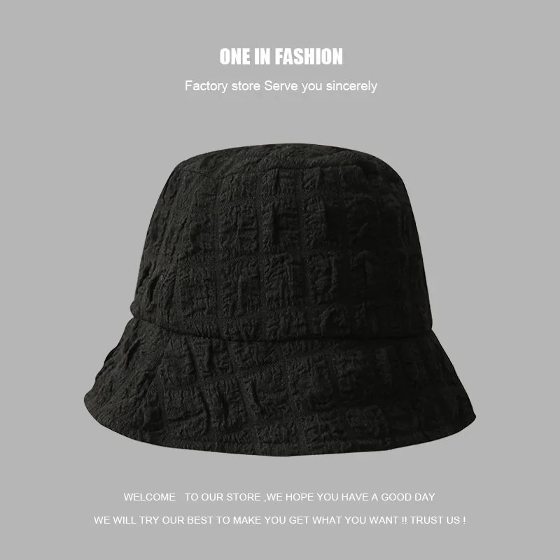 Oohmy 2024 K-Pop Frauen Mädchen Dünne Plissee Fischer Hut Sommer Y2k Sonnencreme Eimer Kappe Freizeit Panama Gorros – Detail 2