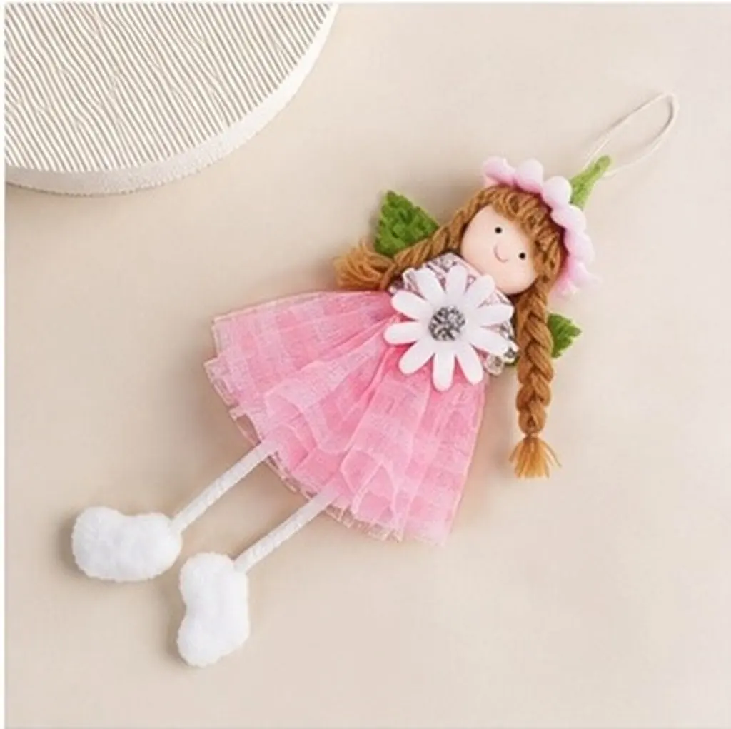 Spring Hanging Flower Angel Pendant Charm Decor for Party Room Office Car Indoor Festival Decoration Floral Theme Suspend