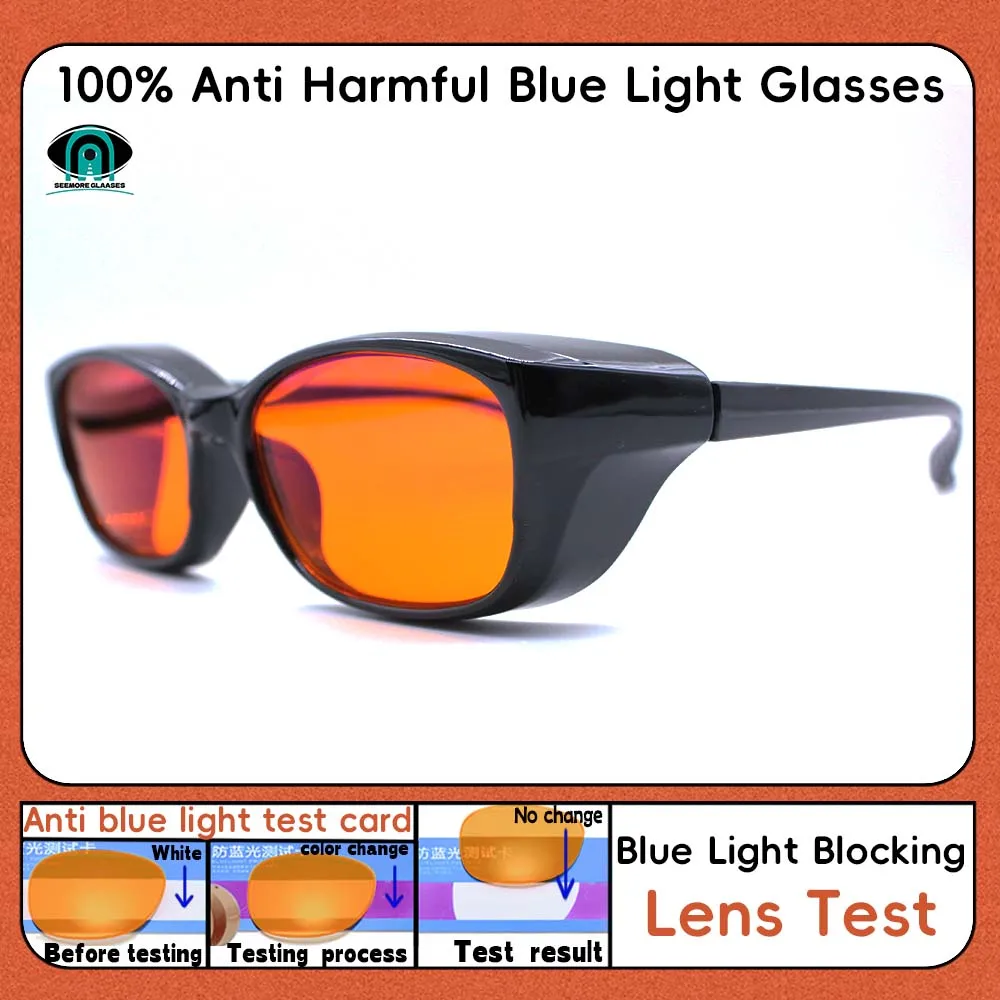 Orange red lenses glasses blue light blocking goggles, integrated anti leakage design, multi functional unisex glasses