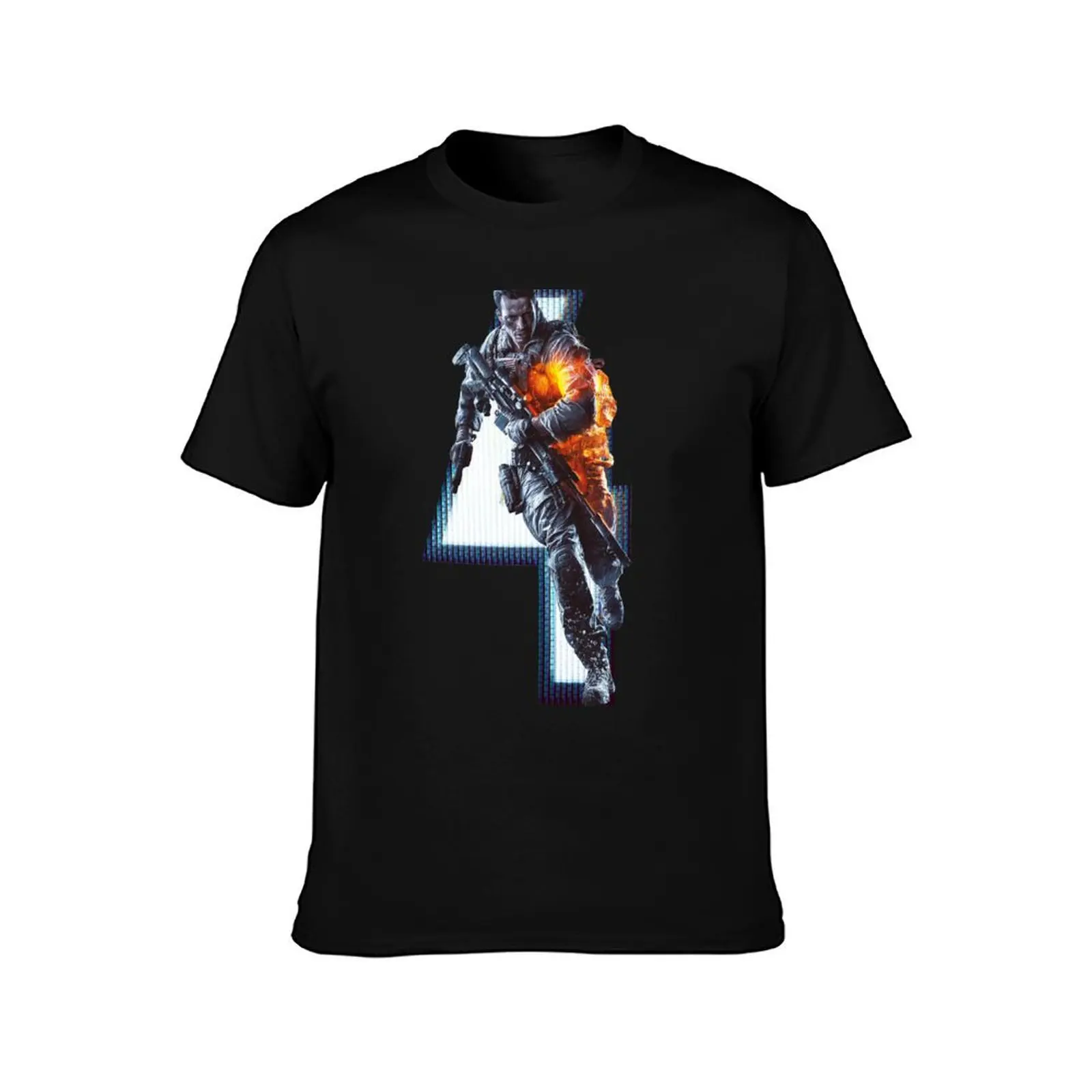 BATTLEFIELD 4 T-Shirt Summer Casual Cotton Tee Oversized Streetwear Tops Vintage Graphic Print Loose Fit Short Sleeve