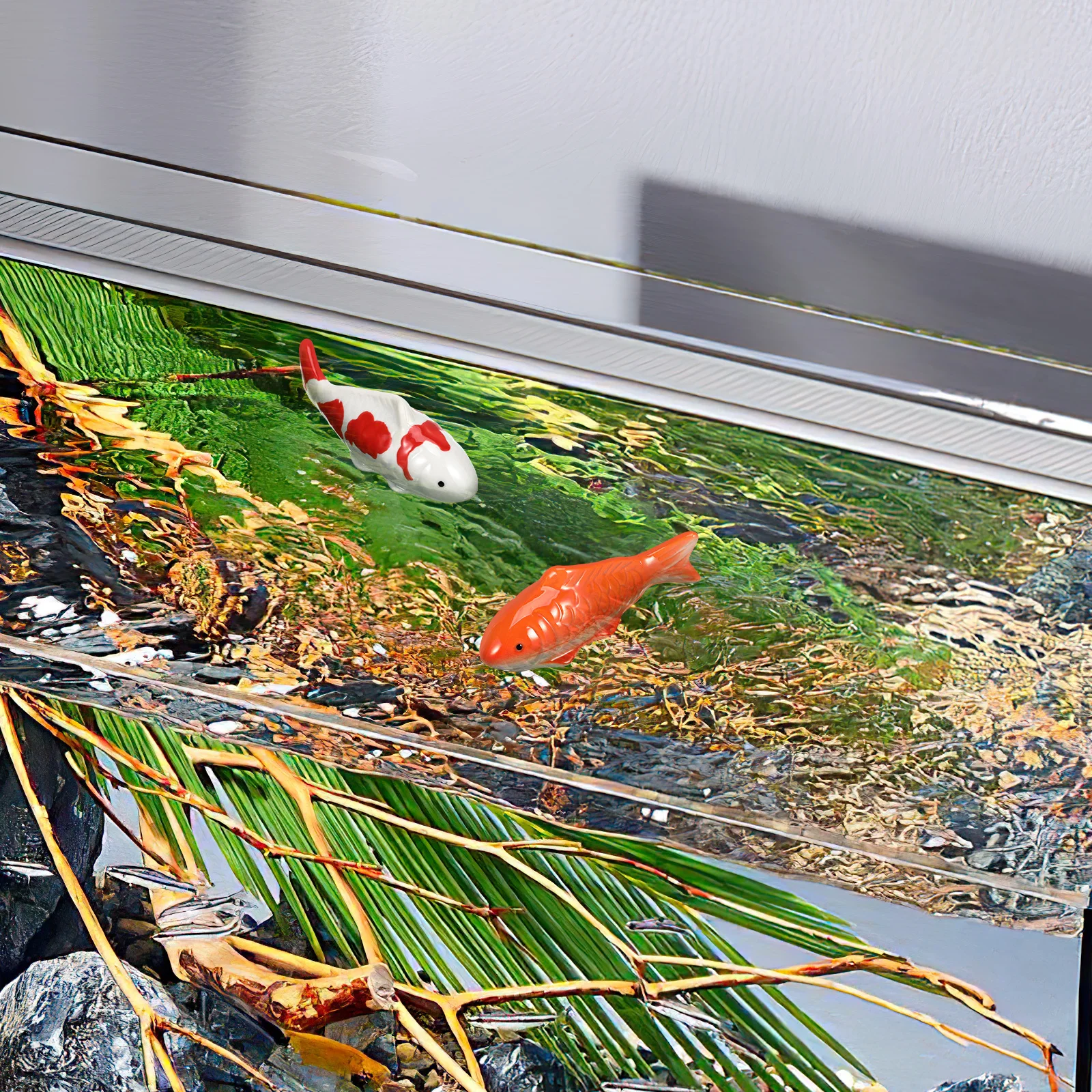 

2Pcs Fish Tank Ornament Floating Realistic Design Aquarium Decoration for Vivid Underwater Scene Simulation Decor