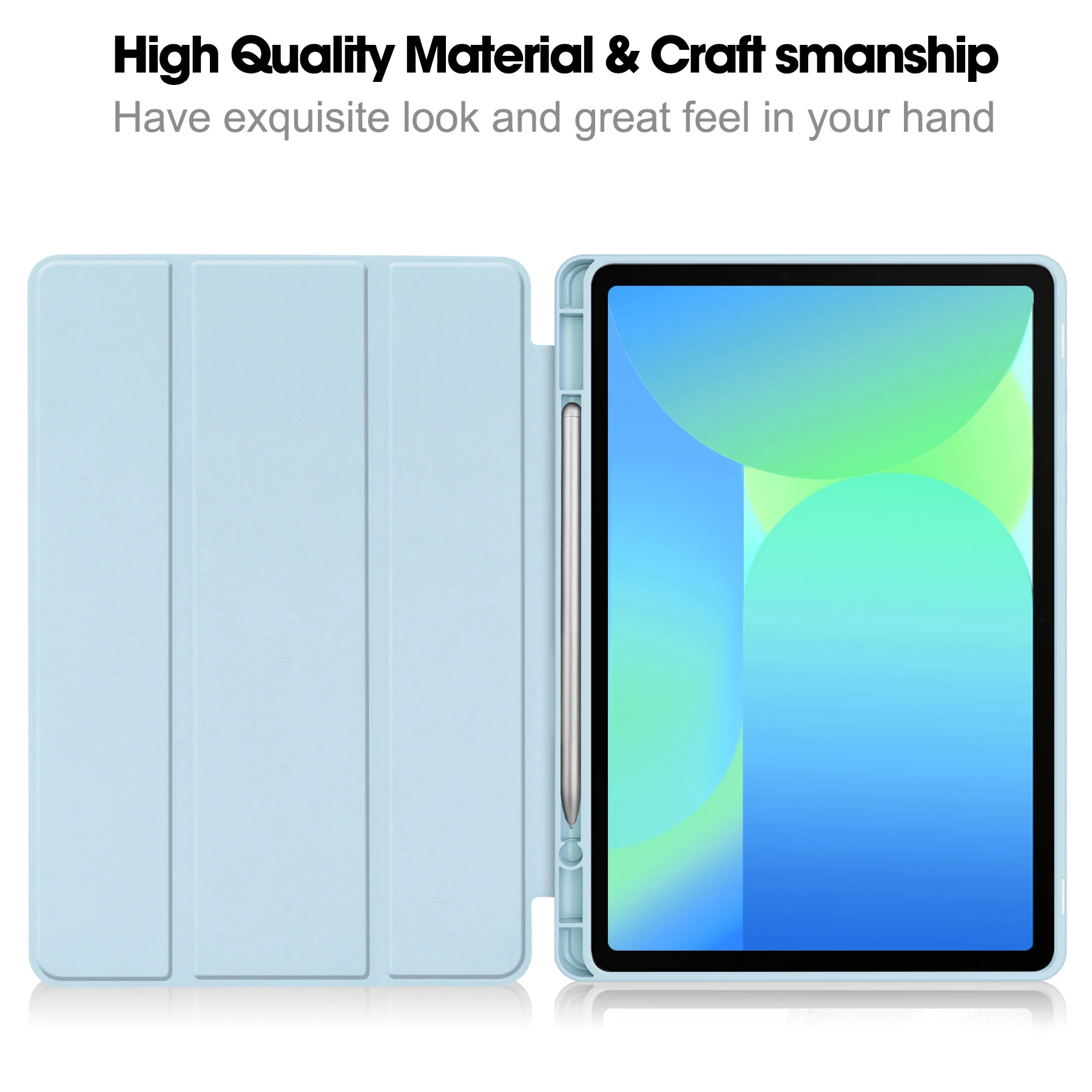 

Чехол для планшета Samsung Tab S10 S9 FE 11 дюймов 2025 2023, разноцветный выбор, встроенный держатель для ручек для X520 X526B X510 X516