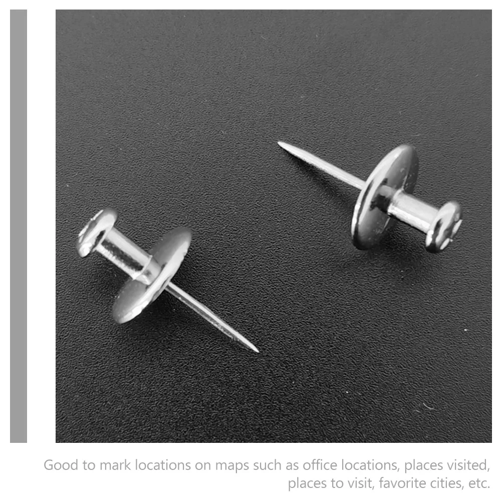30Pcs Convenient Pushpins Zinc Alloy Flat Top Design for Bulletin Board Cork Board Accessories Multi-Function Use
