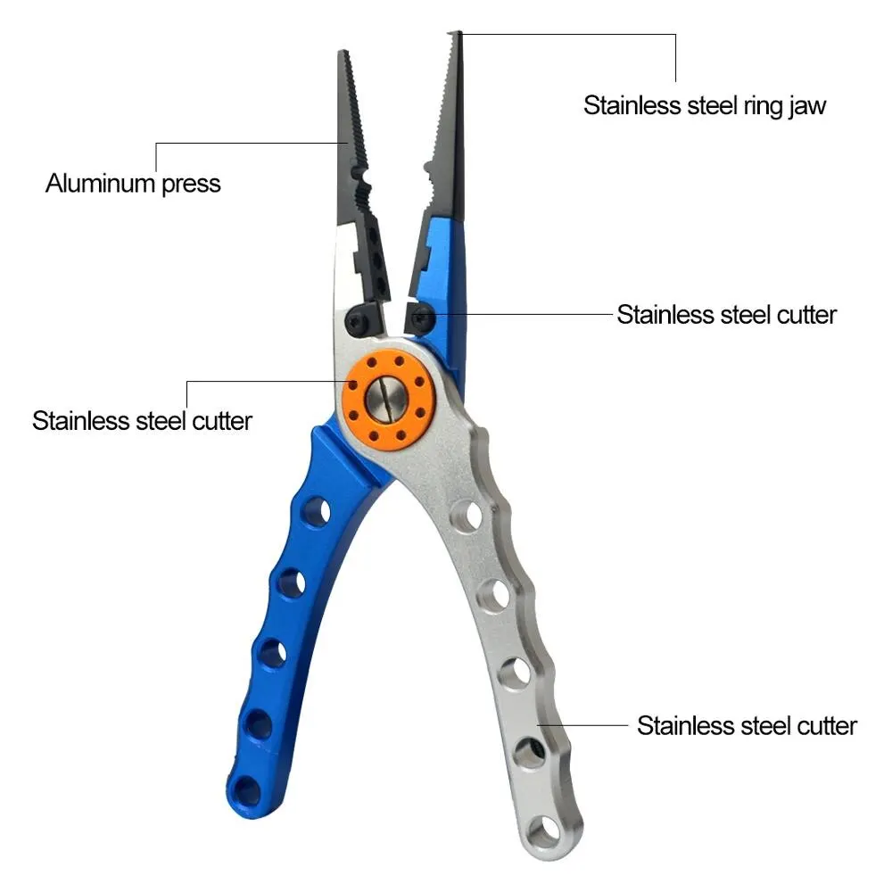 Fishing Pliers Line Cutter Multifunctional Knot Aluminum Alloy Scissors Hook Remover Fishing Equipment