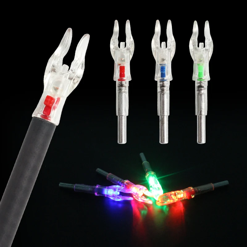 

3pcs Hunting Archery Arrow Nock LED Automatically Glowing Arrow Nocks for Compound & Recurve Bow ID4.2mm LED Lighted Nocks