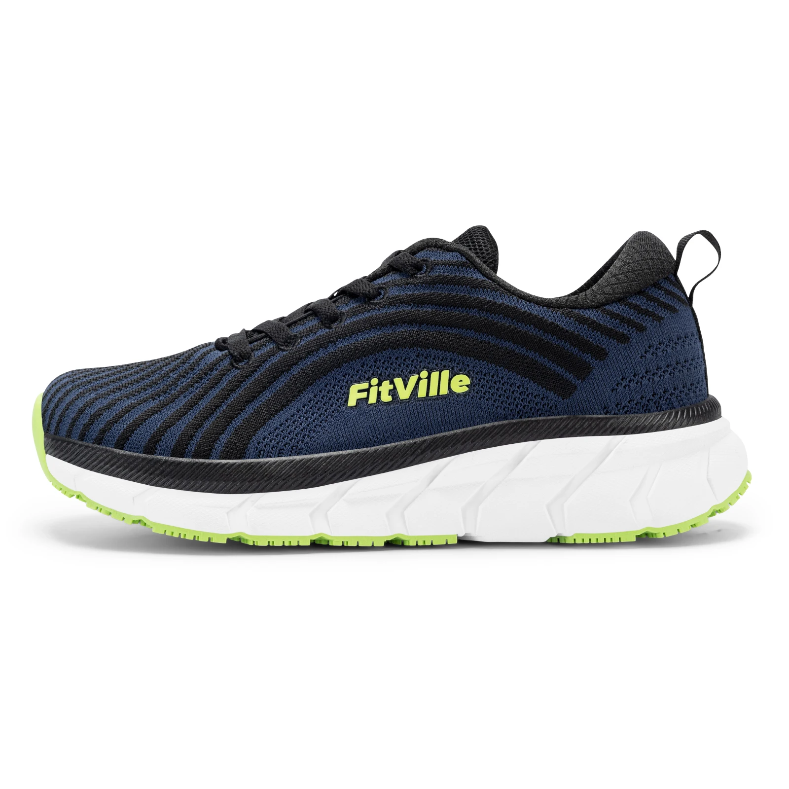FitVille Box-Schuhe mit breiter Zehenpartie für Herren, gepolstert, gut extra breit, rutschfest, breit, leicht, atmungsaktiv, Laufschuhe – Detail 20