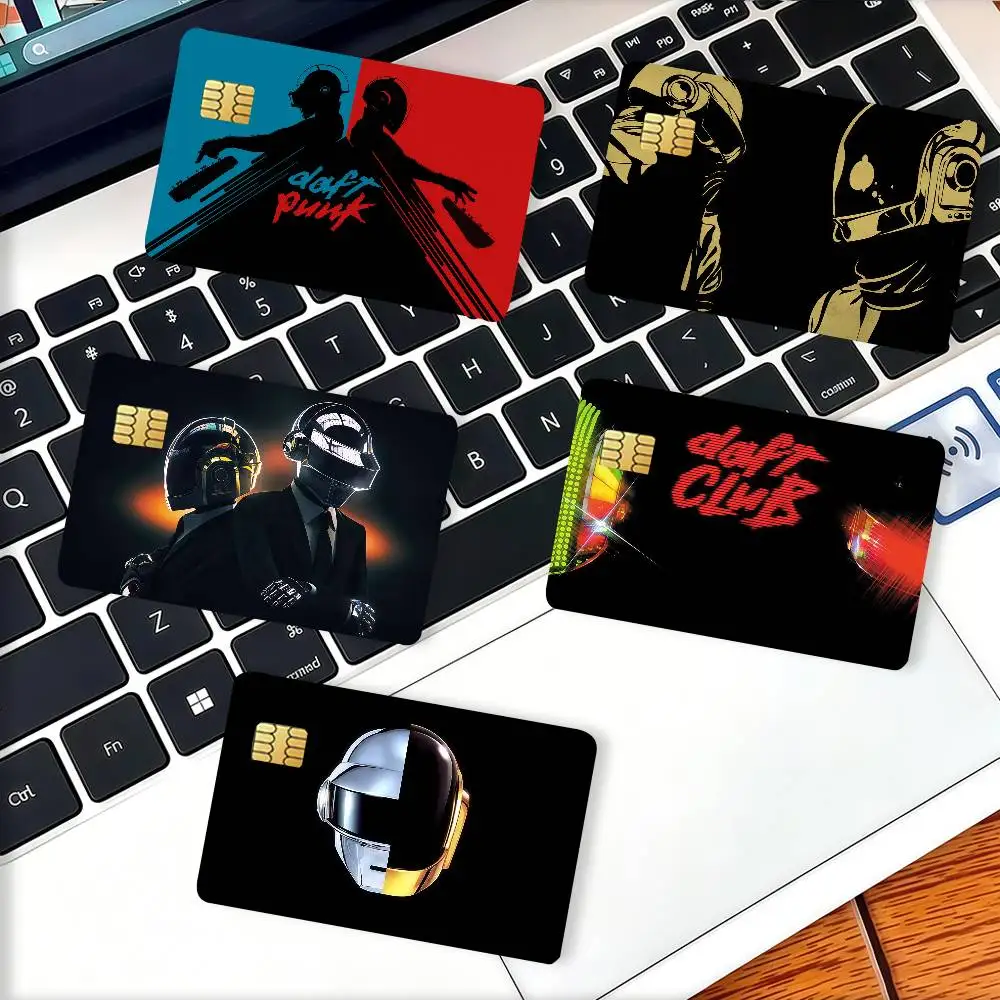 Band D-Daft P-Punk Credit Skin Cover Card Stickers 4PCS Film Bus Pass Front Decoration Bank Debit Waterproof