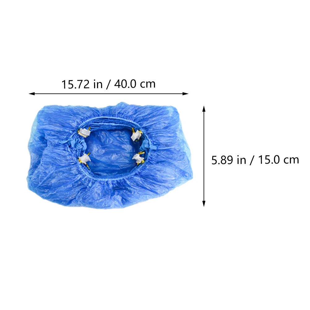 

200 Pcs Dustproof Shoe Covers Waterproof Non skid Disposable PE Material Floor Protection Home Factory Use Sole Protectors Anti