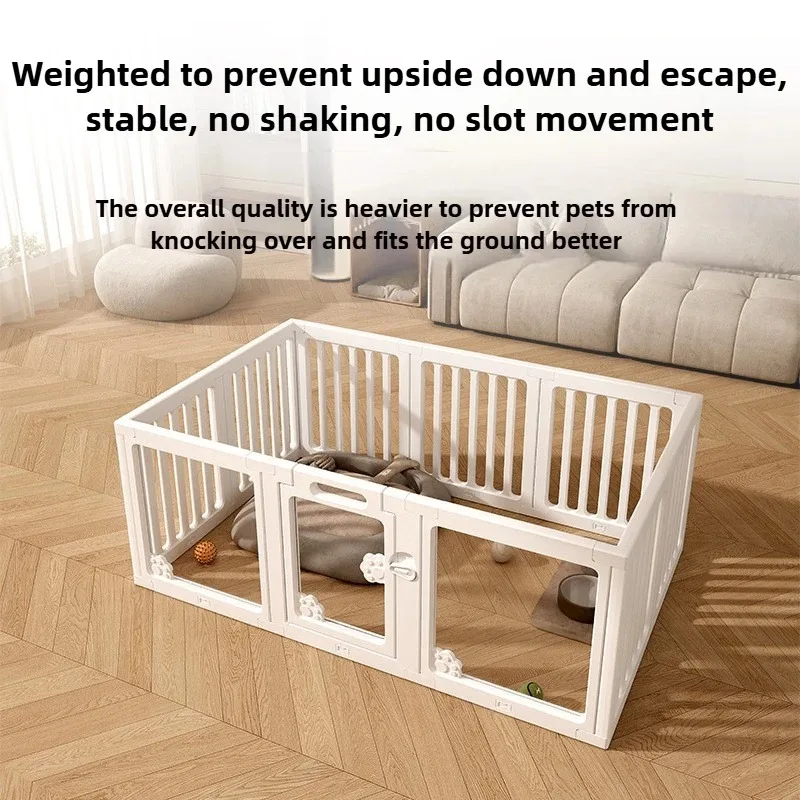 

DIY Free Combination Dog Fence Transparent Indoor Acrylic Dog Playpen Splicing Isolation Pet Fences Household Small Enclosure