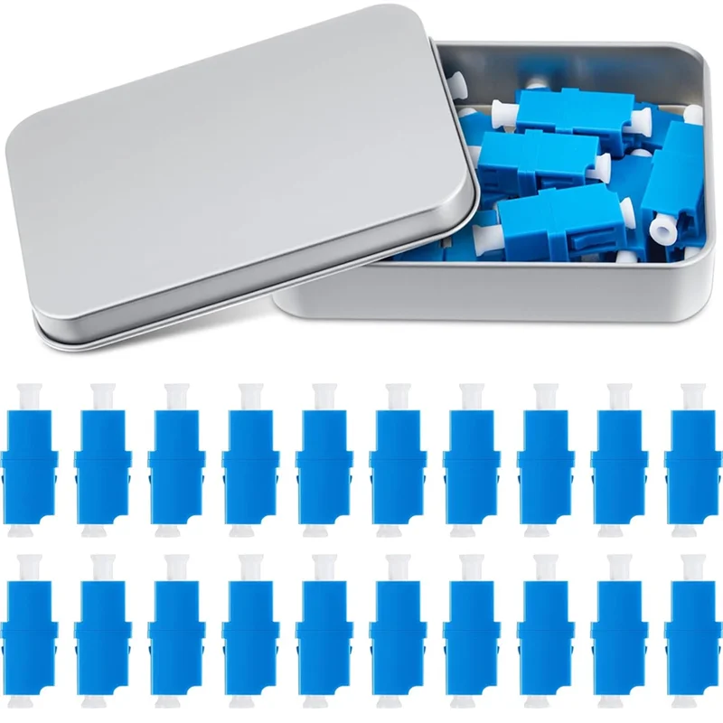 

ABKS-LC UPC-Single Mode Fiber Adapters Connectors 20 Pcs Cleaned Extend Optical Cables Fiber Coupler