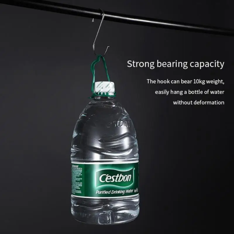 Shaped Hooks Clasp Stainless Steel Railing S Hanging Storage Hook For Home Kitchen Bathroom Organizer Holder Tools