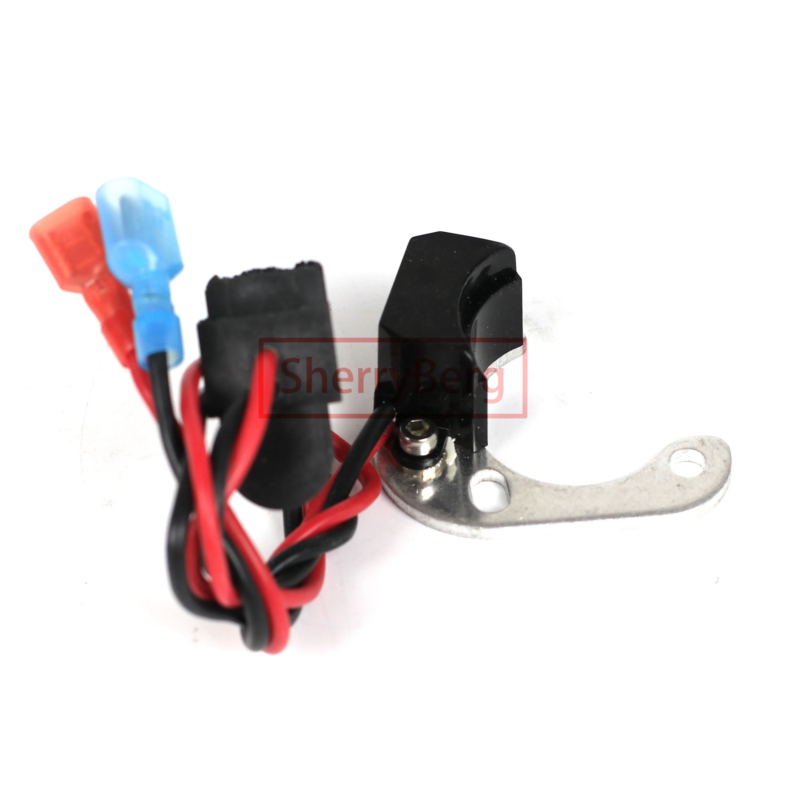 SherryBerg Electronic Ignition Kit FOR Lucas 22D6 23D6 25D6 Distributor with Powermax Red Rotor Arm Electrical Kit