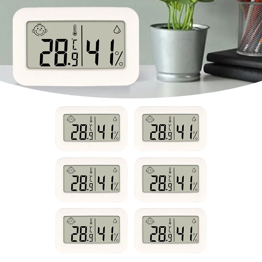 

3/6Pcs Mini Temperature And Humidity Meters With A Clear Screen Large Font Miniature Digital Meters For Greenhouses Wine Cellars