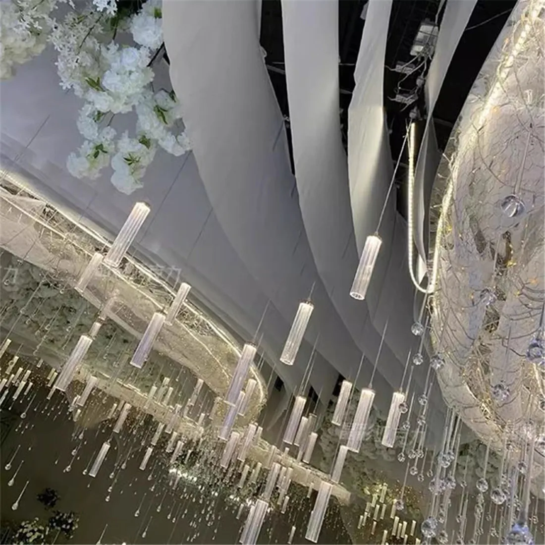 غطاء زجاجي مضلع من إعصار للشمعدان، غطاء شموع مستدق أسطواني شفاف بدون قاع لتزيين قطعة مركزية للطاولة الخارجية #6