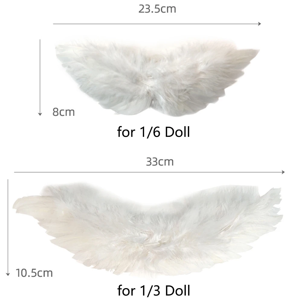 BJD Butter fur s Up Accessrespiration, White Angel Wings, 30 cm, 60cm, Boll Girls, Birthday Holiday Gift, DIY Toys, Cute, 1/3, 1/6