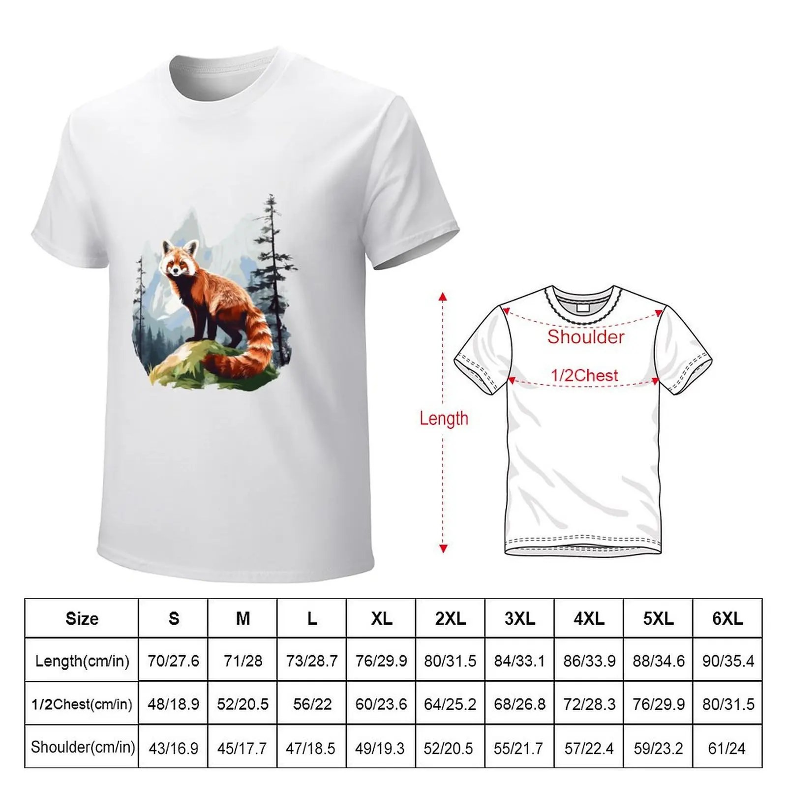 Red Panda Pictures T-shirt customs kawaii clothes blanks t shirts for men graphic