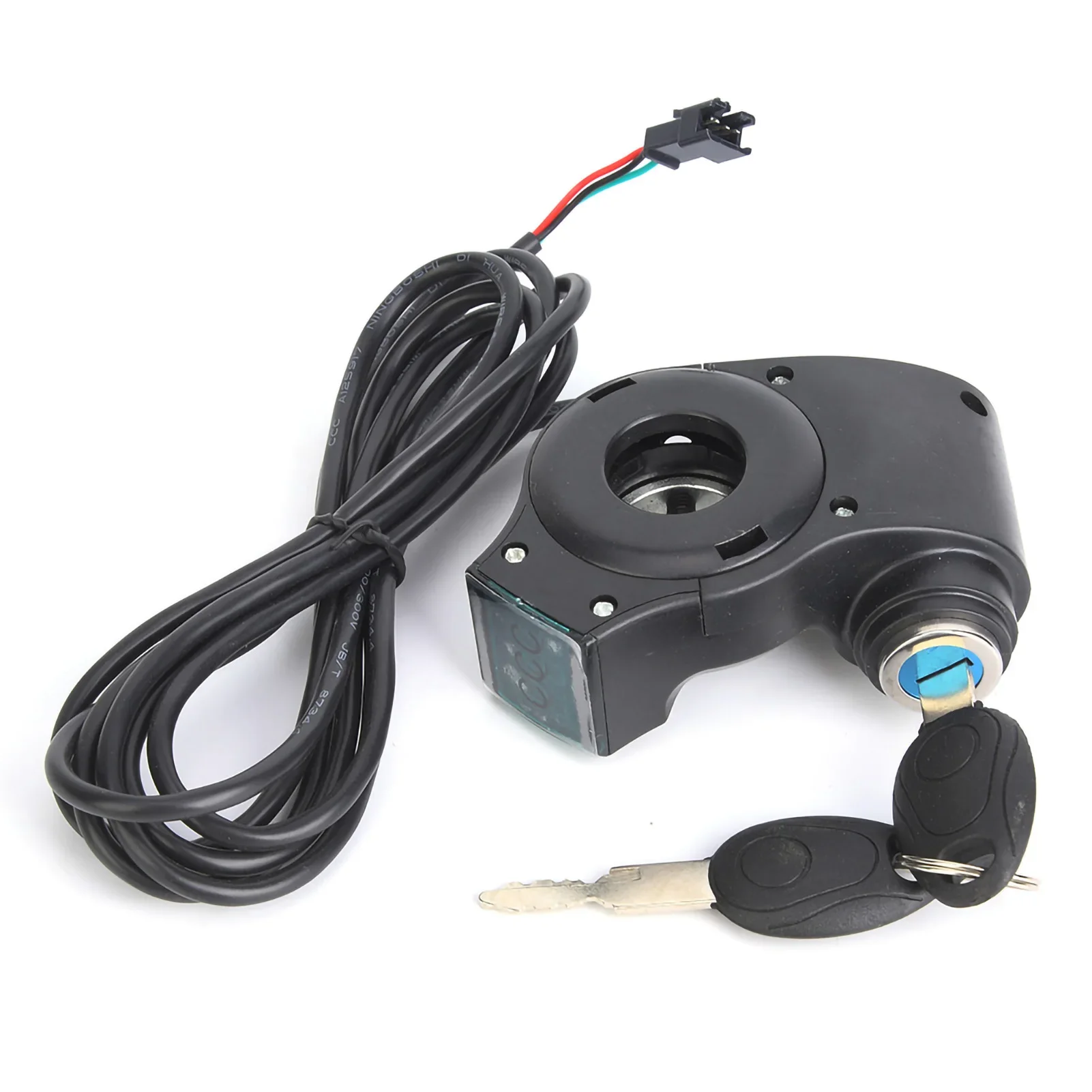 E-Bike Throttle Digital Battery Voltage Display Switch Power with Key Lock E-Bike Voltage Display E-Bike Battery Display