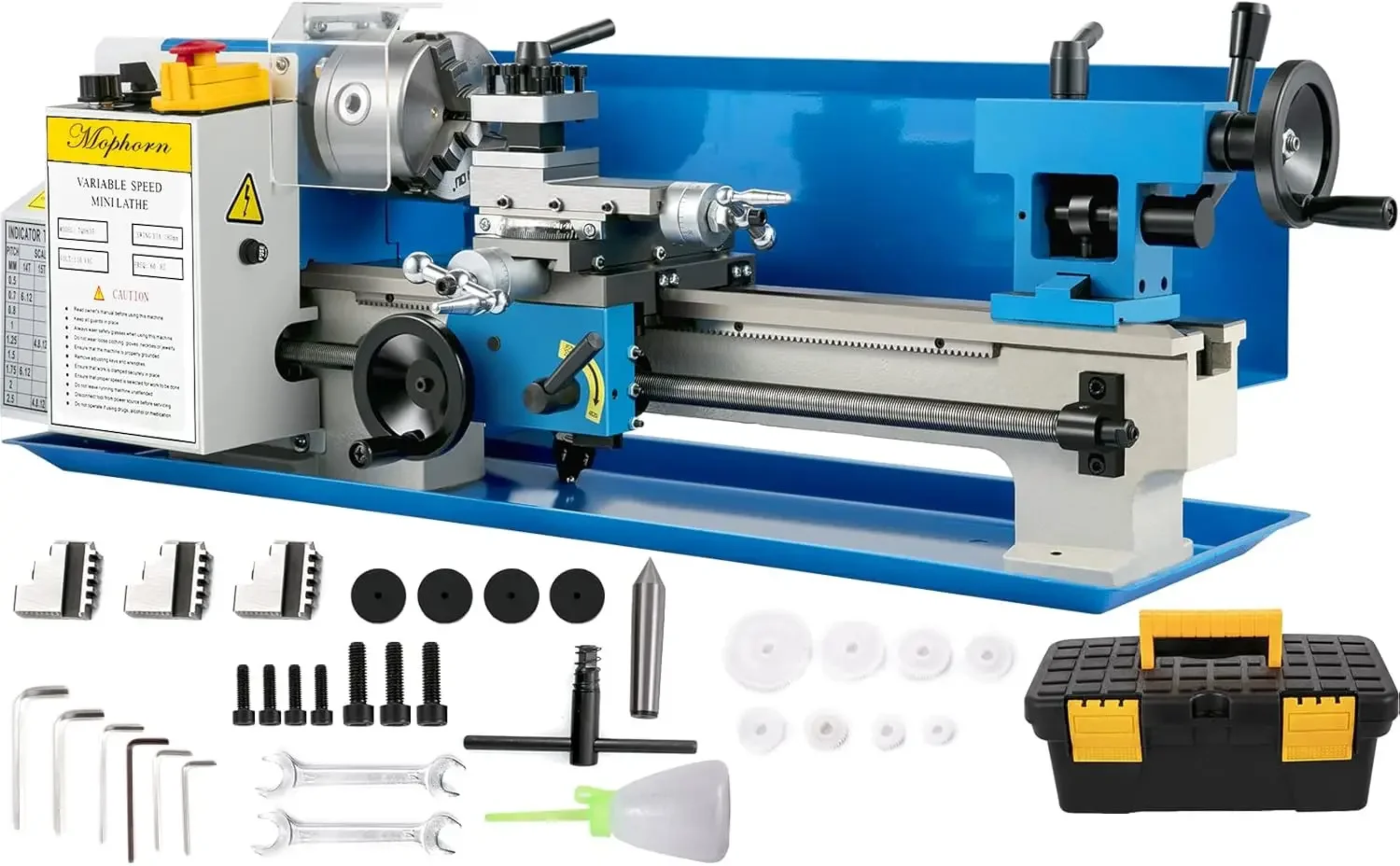 Metal Lathe 7 x 12 Inch, Precision Mini Metal Lathe 2250 RPM 550W Variable Speed, Mini Lathe Precision Bench Top Metal Wor