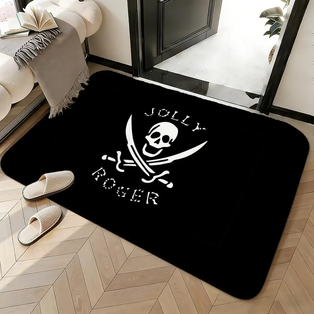 Soft Absorbent Non-Slip Rug Logo pirate logo Floor Mat Home Decor Doormat Bedroom Floor Mat Shower Carpet
