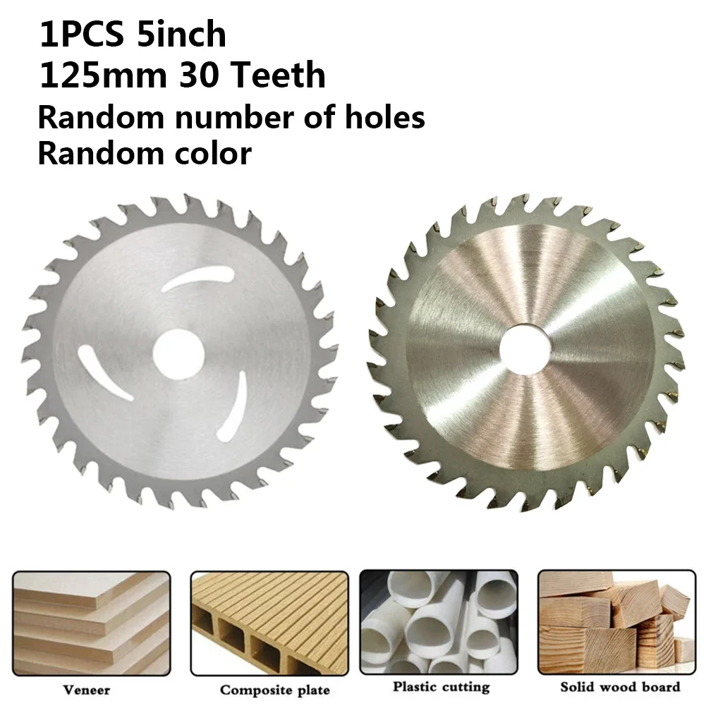 

5inch 125mm Circular Saw Blade Wood Cutting Disc 30 Teeth 20mm Bore Carbide Blade Wheel For Woodworking Rotating Cutting Tools