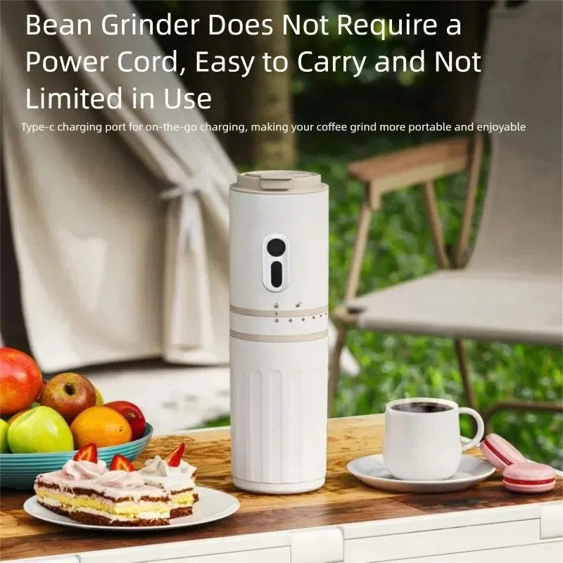 All-in-One Coffee Maker Travel-Friendly Handheld Espresso Machine with Built-in Grinder Mini Pour over Cup for Home And Outdoor