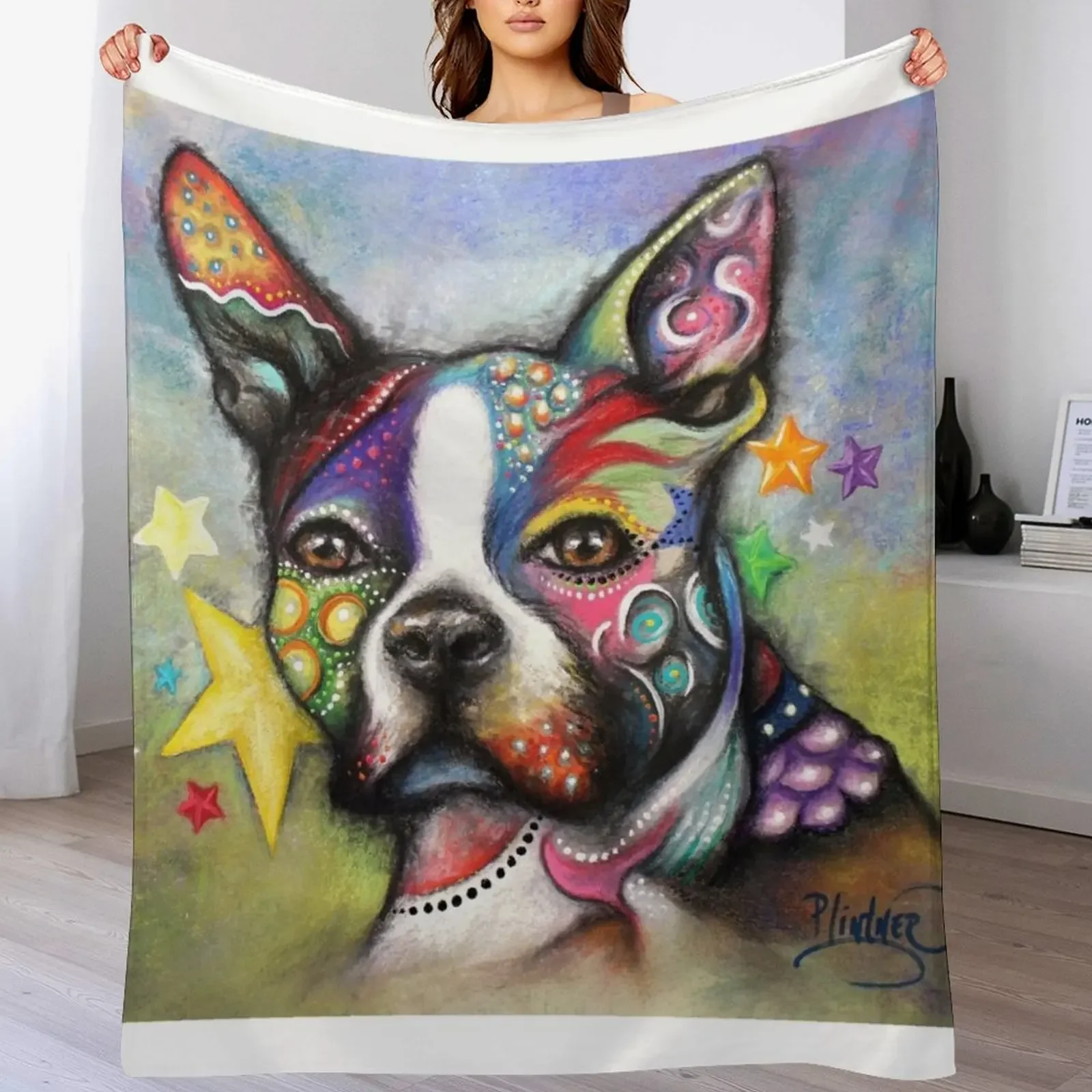

Boston Terrier Throw Blanket Large Quilt christmas decoration Extra Large Throw Blankets