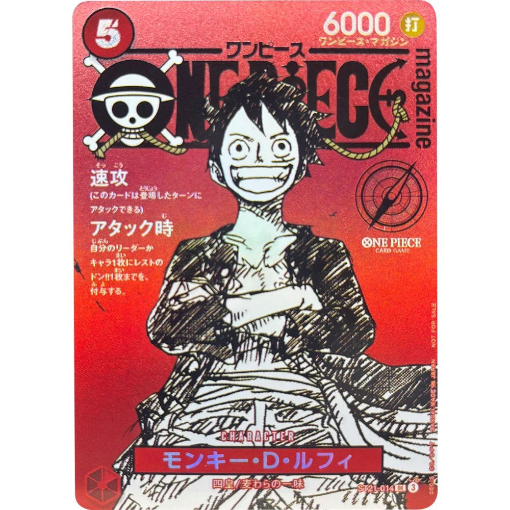 DIY ONE PIECE Collection Cards Jewelry Hancock ST21-014 Monkey D. Luffy JPN High Quality Self Made Game Anime Cards Gift Toy
