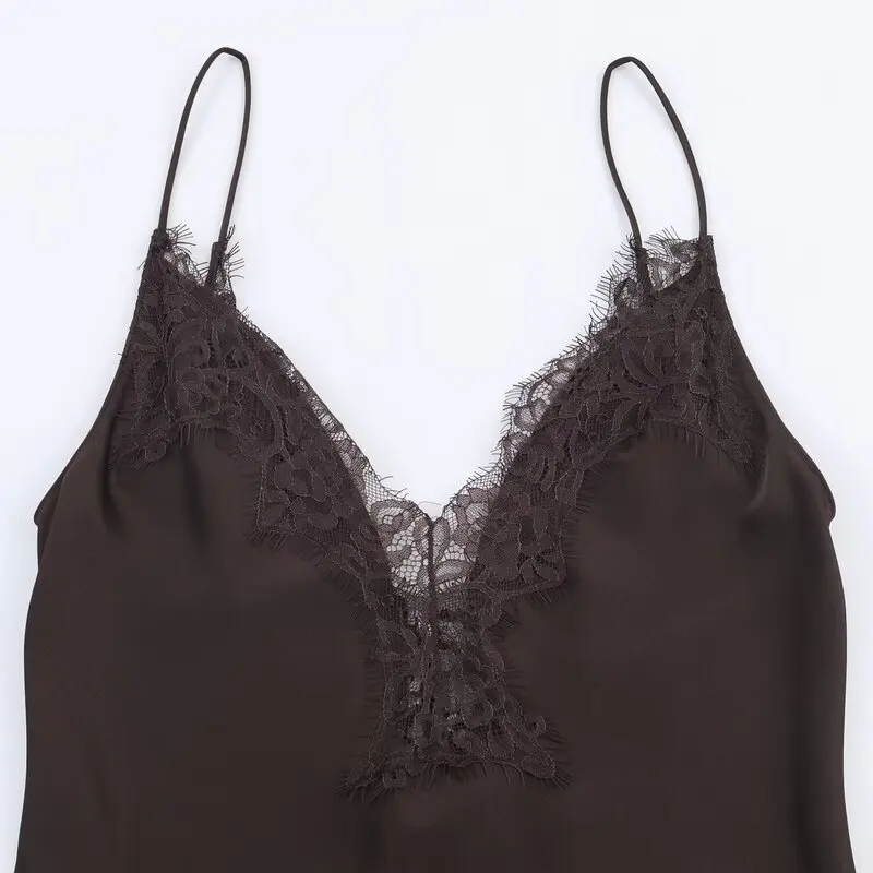 Silk Satin Lace off oulder Women's Dr Versatile Strapl Gown Asymmetric Silhouette Svel Slim Fit for Ci Commute