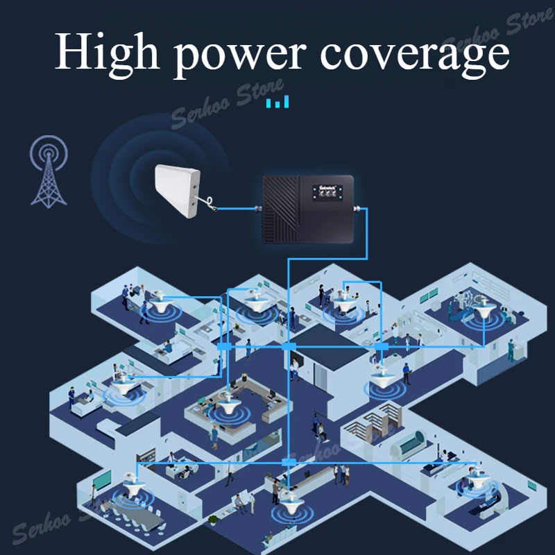 High-power mobile phone signal amplifier three-in-one to receive mobile 5g basement villa mountain