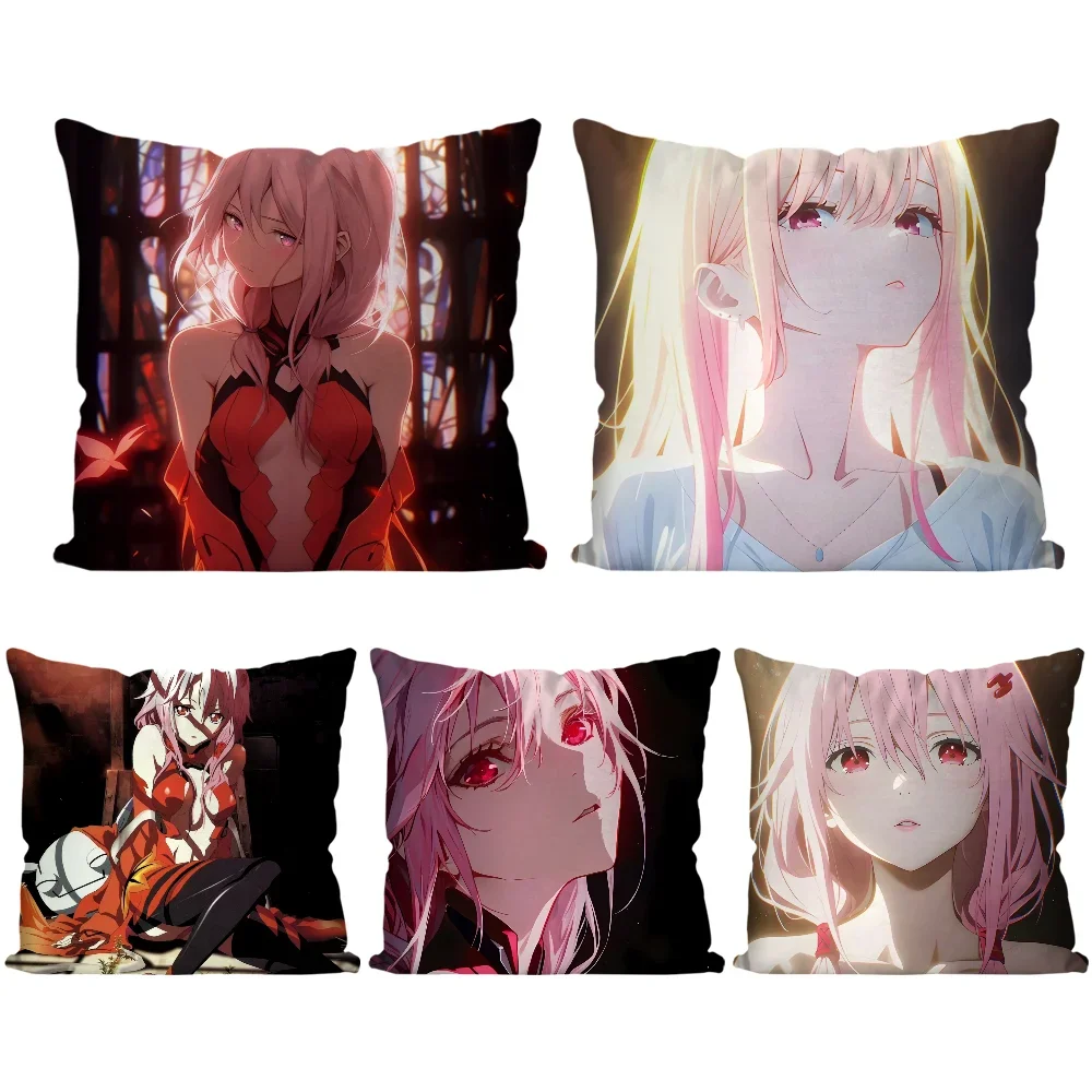 

Yuzuriha Inori Animation G-Guilty C-Crown Pillow Case Square Pillow Bedroom SofaLeisure ComfortLiving Room Home Decoration 40X40