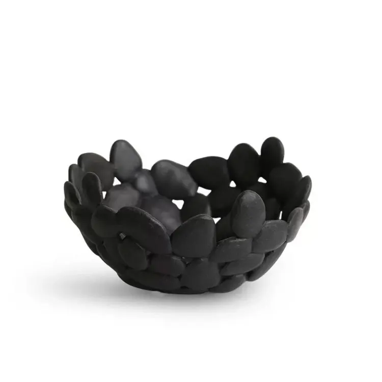 Simple retro creative hollow large fruit plate home living room coffee table desktop fruit storage