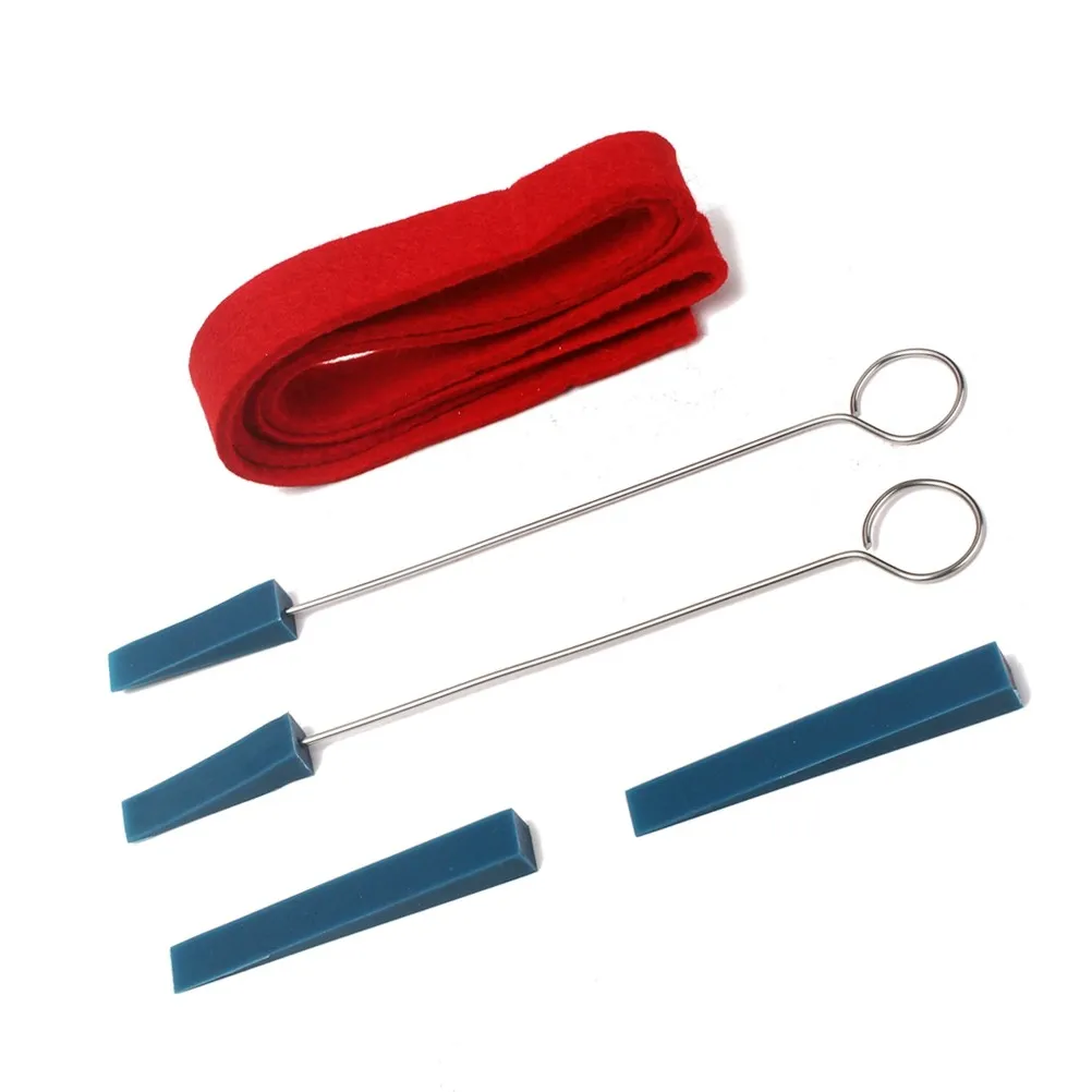 

Набор для настройки пианино из 4 предметов: 2 глушителя с ручкой, 2 обычных глушителя, 1 температурная полоска, нержавеющая сталь, высокая точность настройки