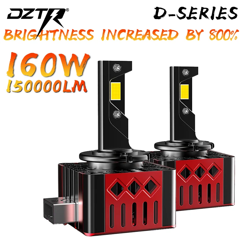 

Светодиодные лампы DZTR D1S D3S для фар HID BMW, Mercedes-Benz, Porsche, Audi, VW, Plug&Play, турбо-лампы для авто, 160W, 150000LM, Canbus