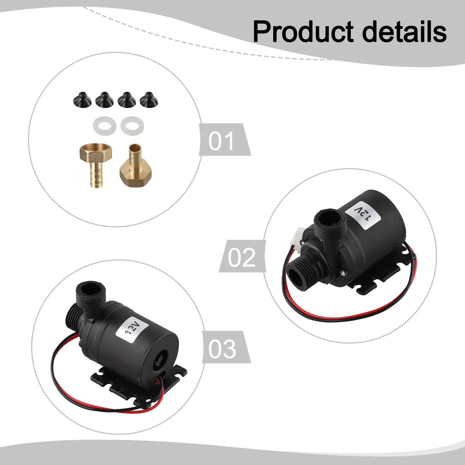 DC Wasser Umwälzpumpe Heißwasser Umwälzpumpe Solar Wasser Heizung 12V 24V Spannung Bürstenlosen Motor Schnelle wasser Zirkulation