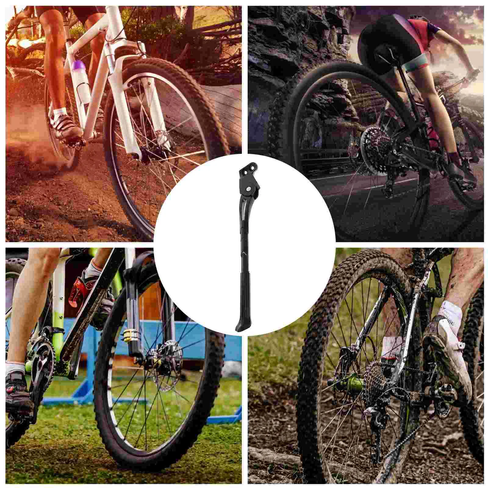 Mountain Bike Kickstand Bicycle The Professional Rugby Aluminum Alloy Black Child