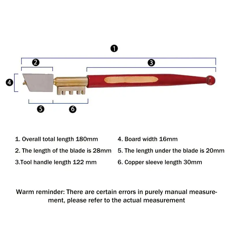 180mm Single Diamond Glass Cutter Sharp Knife Glass Diamond Cutting Tool Portable Glass Diamond Knife