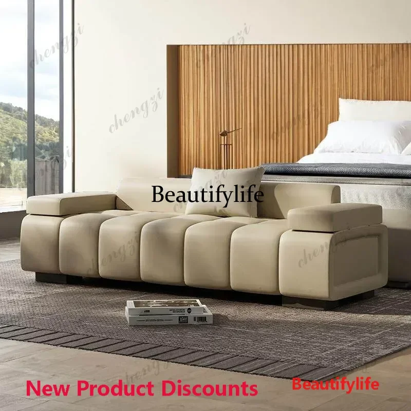 45 Home light luxury bedroom bedside stool bedside stool sitting area reception long sofa