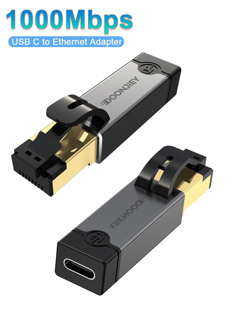Adapter USB-C do Ethernet 1Gbps Gigabit USB-C żeński na RJ45 męski Przenośny Konwerter Sieciowy do PC MacBook Akcesoria Sieciowe — zdjęcie produktu 7