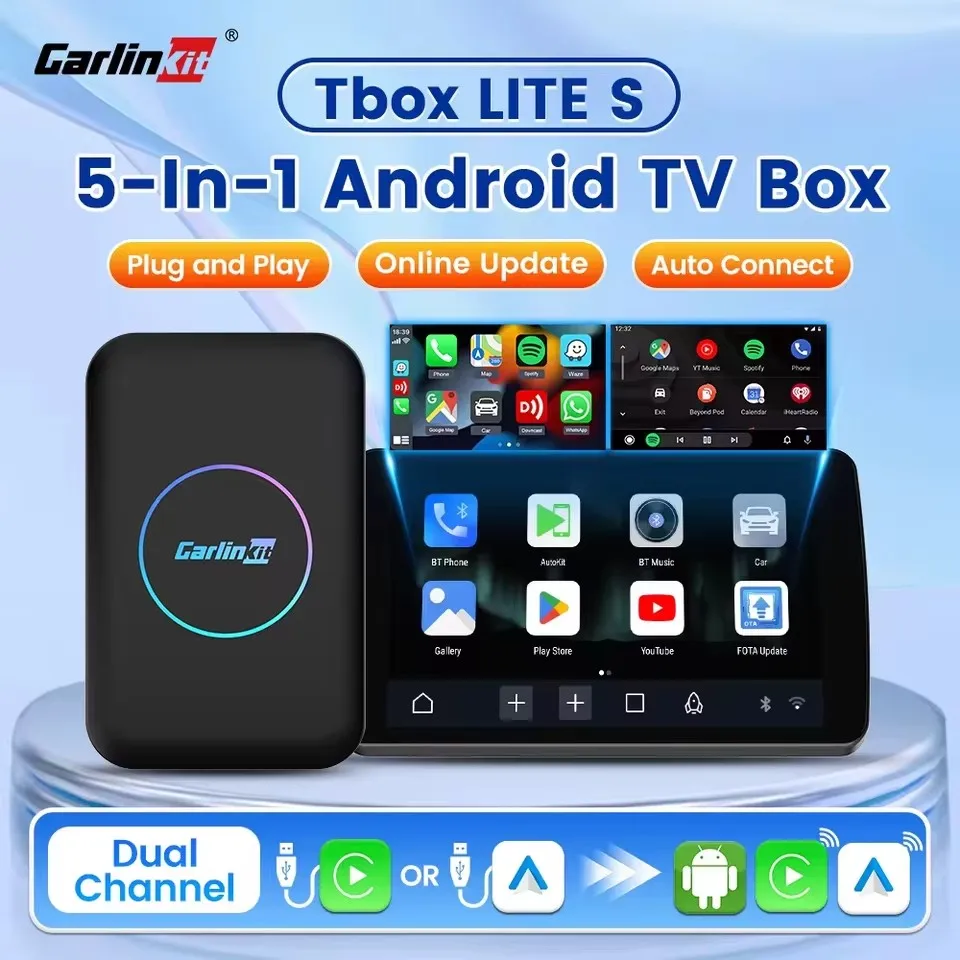 

AI 5-In-1 Lite S Android TV Box CarPlay Ai Box Support Netflix Wireless CarPlay & Android Auto HDMI USB Device Plug &Play
