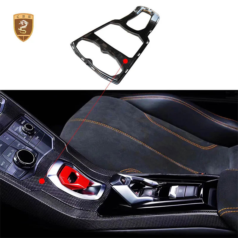 

Настоящее сухое углеродное волокно для Lamborghini Huracan LP610 LP580, автомобильный центральный дисплей управления, декоративная крышка панели, внутренние аксессуары