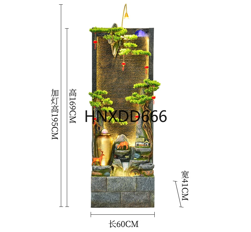 

Living room floor ornament water curtain wall large circulating water humidification decoration
