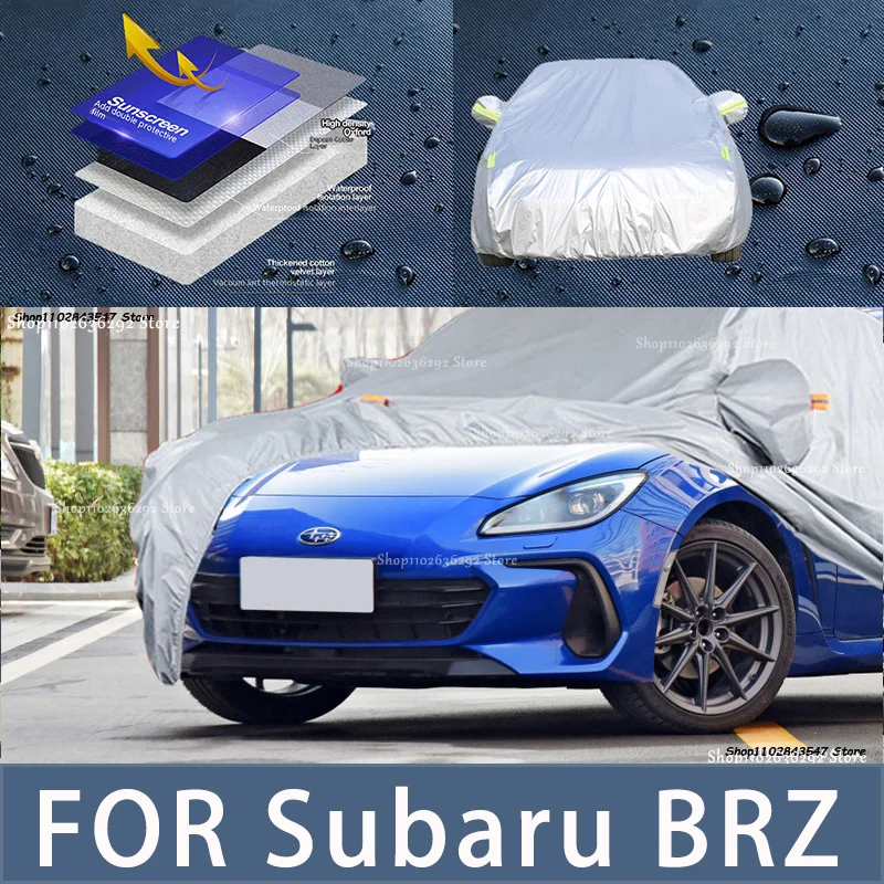 

Наружная защита для Subaru BRZ, полноразмерные автомобильные Чехлы, снежный чехол, Солнцезащитный водонепроницаемый пыленепроницаемый внешний автомобильный аксессуар